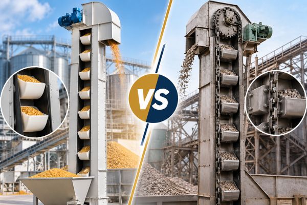 Belt vs Chain Bucket Elevator